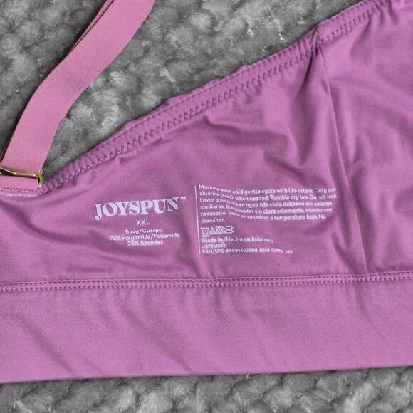 Joyspun Bralette Triangle Plunge XXL Lilac Soft Brushed Unlined Bra - Picture 5 of 5